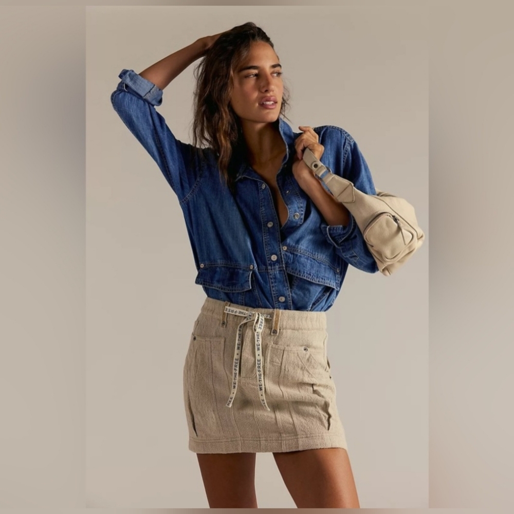 NWT Free People We The Free River Canyon Mini Skirt - Picture 3 of 6